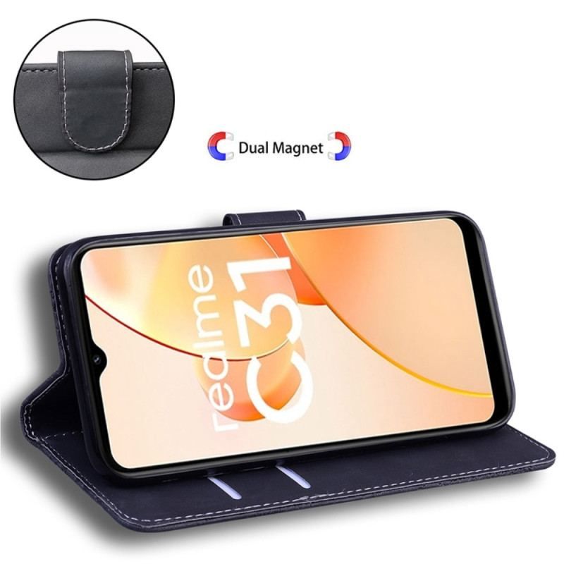 Flip Cover Realme C31 Tiger Ansigtsprint