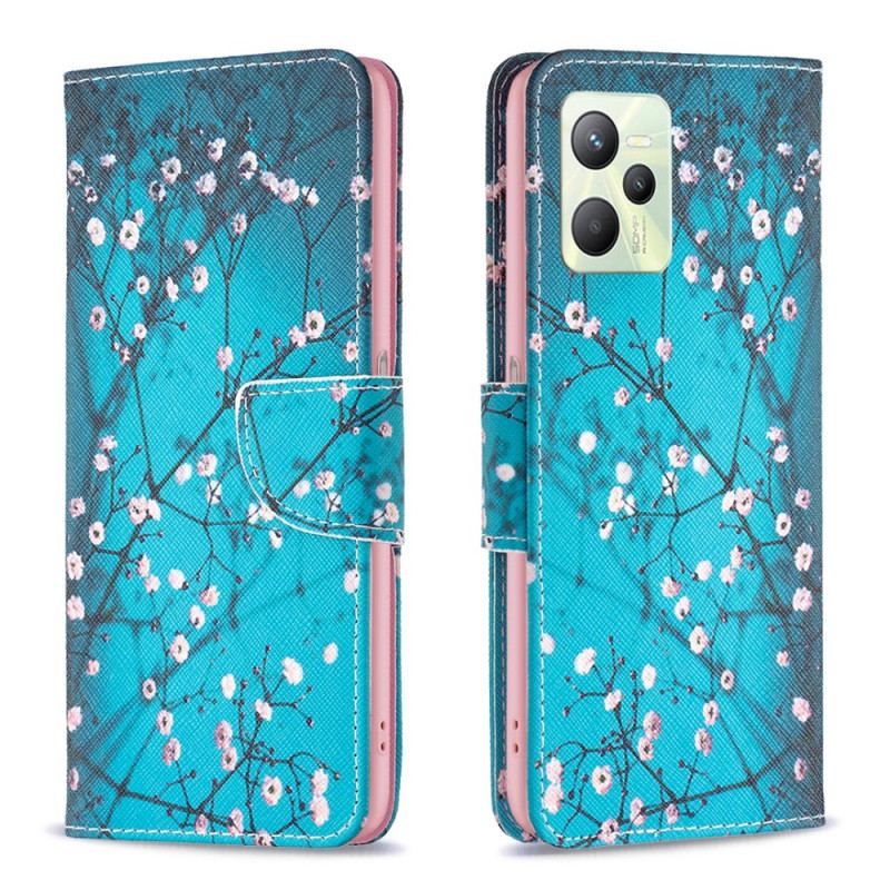 Flip Cover Realme C35 Blomstrende Træ