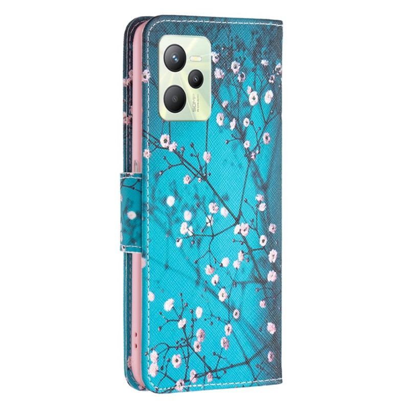 Flip Cover Realme C35 Blomstrende Træ