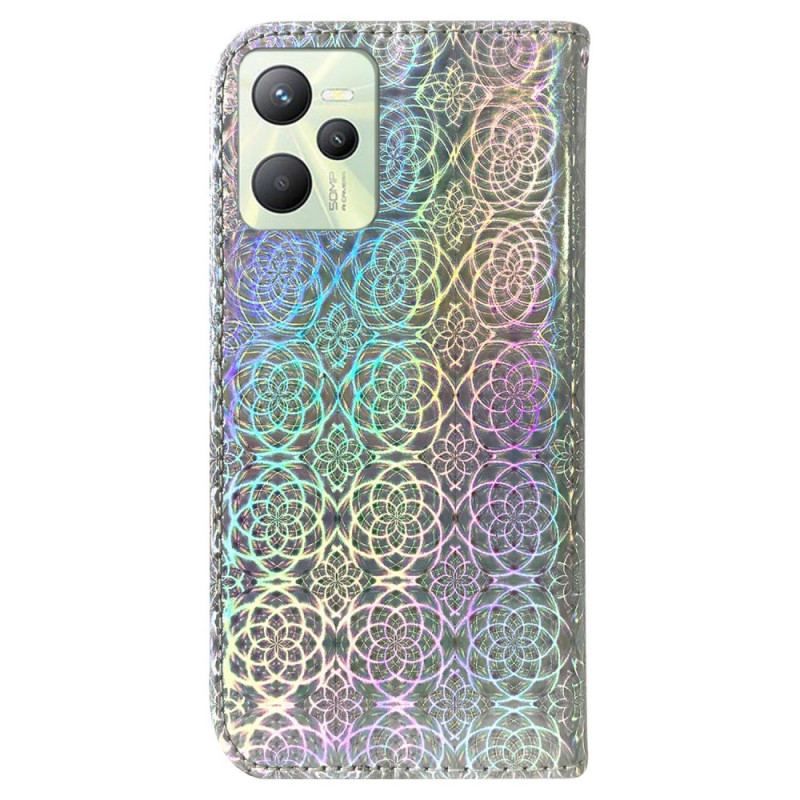 Flip Cover Realme C35 Med Snor Strappy Disco Style