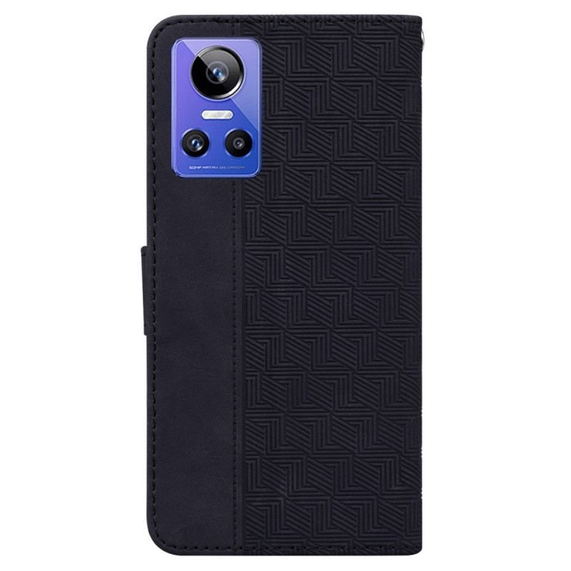 Flip Cover Realme GT Neo 3 Geometriske Mønstre