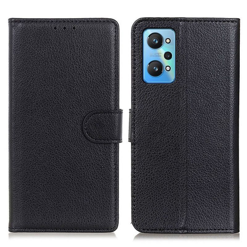 Flip Cover Realme GT Neo 3T / Neo 2 Traditionelt Litchi