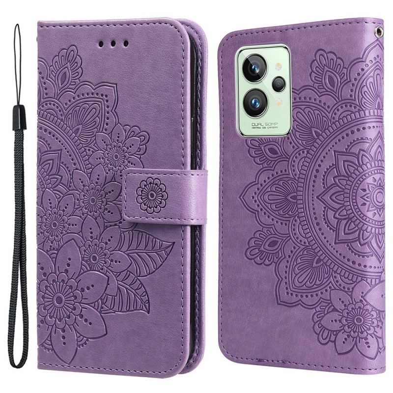 Flip Cover Realme GT2 Pro Med Snor Strappy Mandala