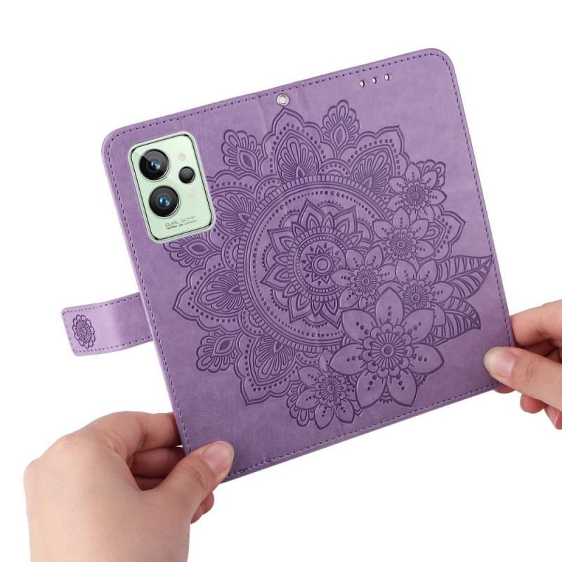 Flip Cover Realme GT2 Pro Med Snor Strappy Mandala