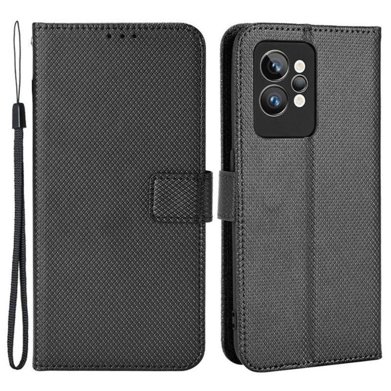 Flip Cover Realme GT2 Pro Med Snor Strappy Stil