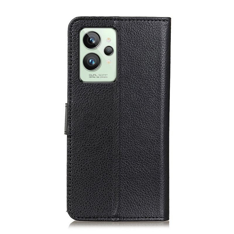 Flip Cover Realme GT2 Pro Traditionel Litchi-læderstil