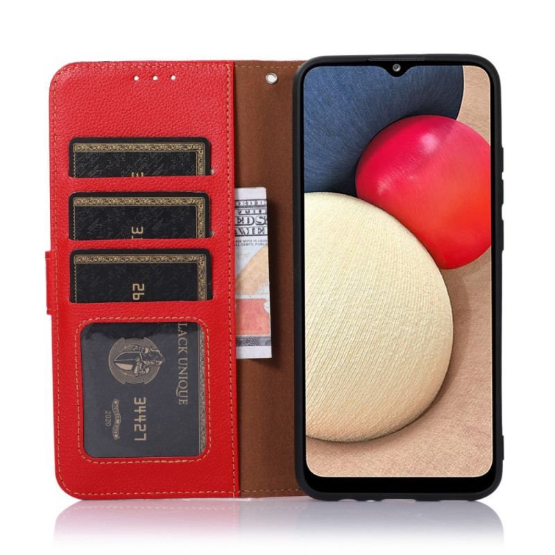 Flip Cover Samsung Galaxy A13 5G / A04s Lychee Style Rfid Khazneh