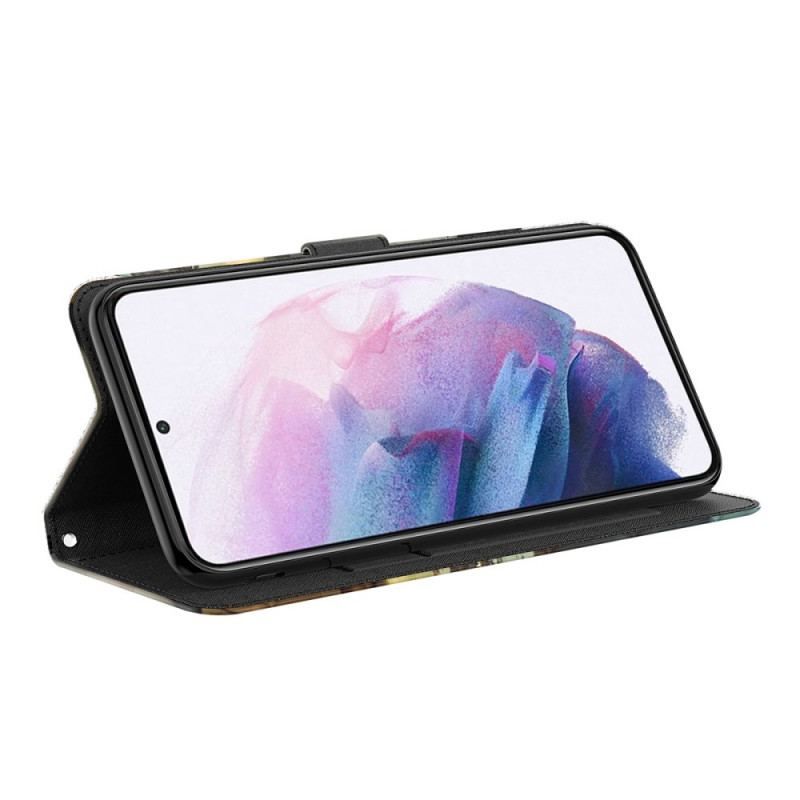 Flip Cover Samsung Galaxy A13 5G / A04s Marmordesign Med Snor