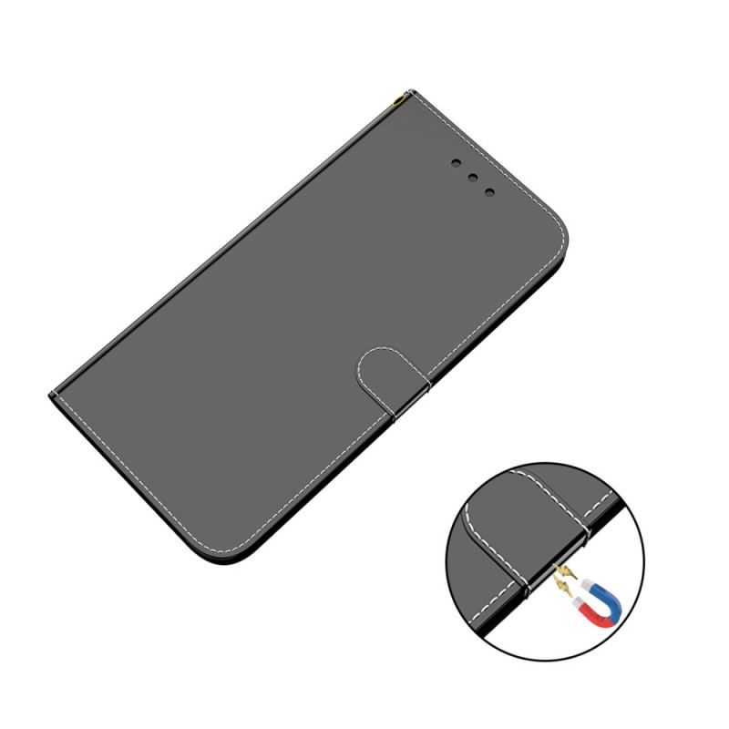 Flip Cover Samsung Galaxy A13 5G / A04s Spejlcover I Imiteret Læder