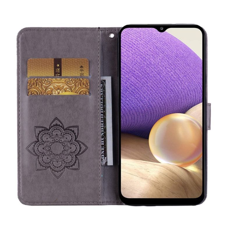 Flip Cover Samsung Galaxy A13 5G / A04s Ugle Mandala Og Charm