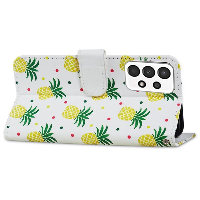 Flip Cover Samsung Galaxy A13 Flere Ananas