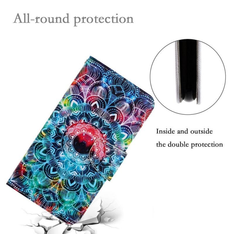 Flip Cover Samsung Galaxy A13 Med Snor Prangende Strappy Mandala