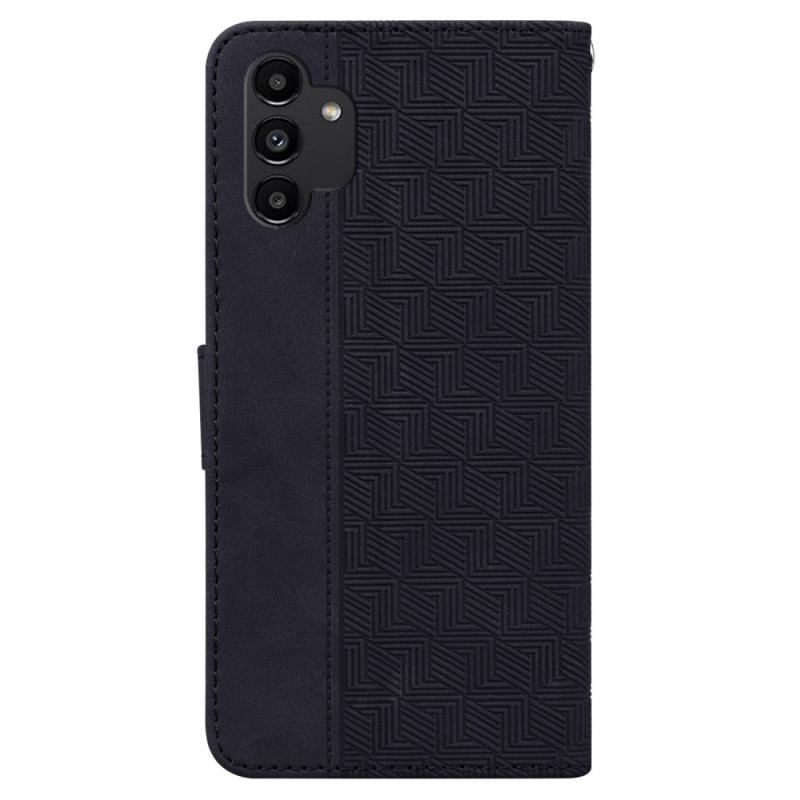 Flip Cover Samsung Galaxy A13 Med Snor Strappy Mønster