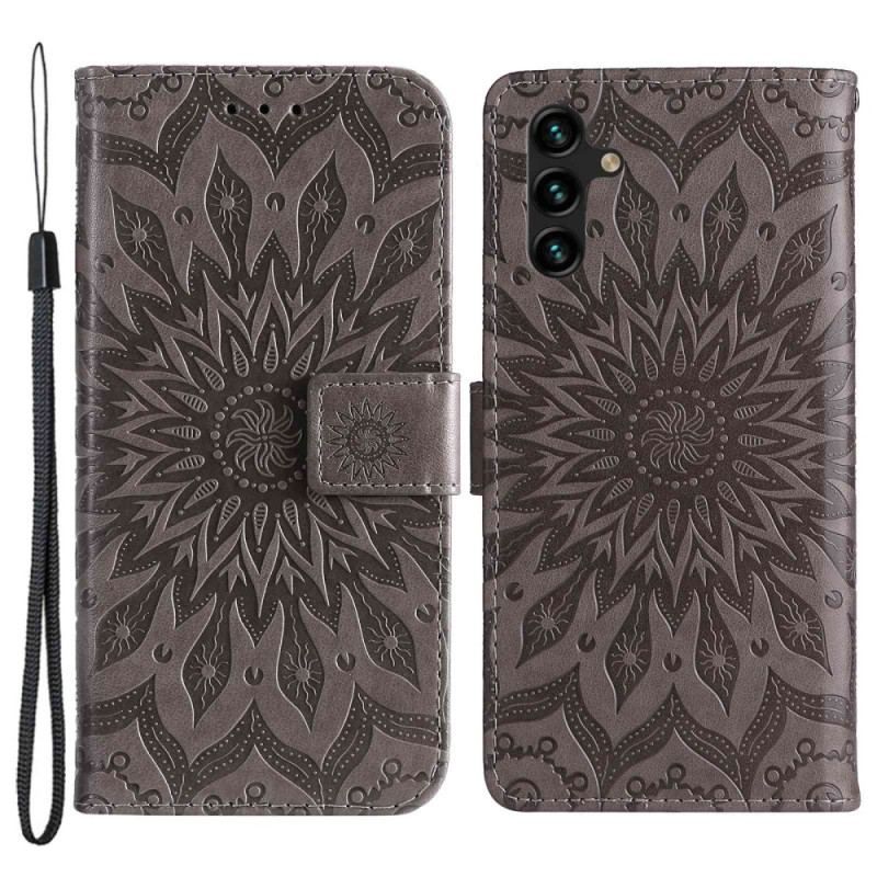 Flip Cover Samsung Galaxy A14 / A14 5G Mandala Sun Med Snor