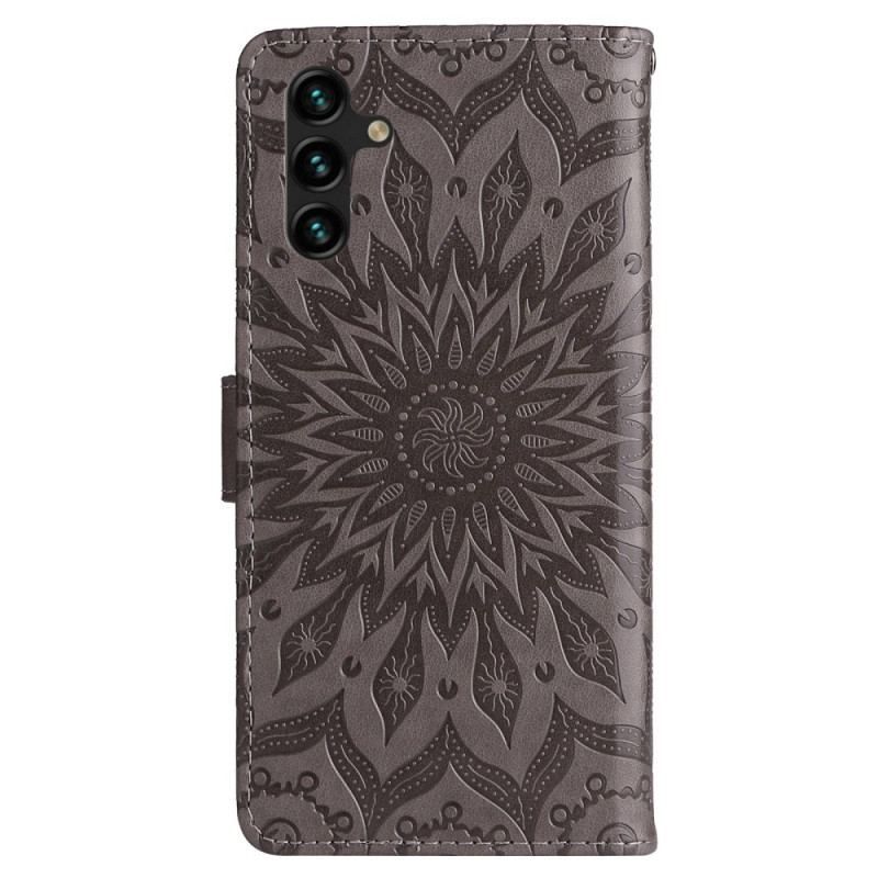 Flip Cover Samsung Galaxy A14 / A14 5G Mandala Sun Med Snor