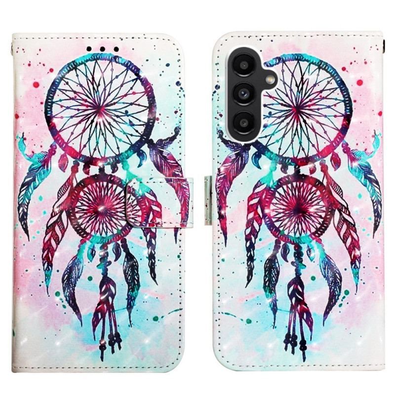 Flip Cover Samsung Galaxy A14 / A14 5G Med Snor Strap Dream Catcher