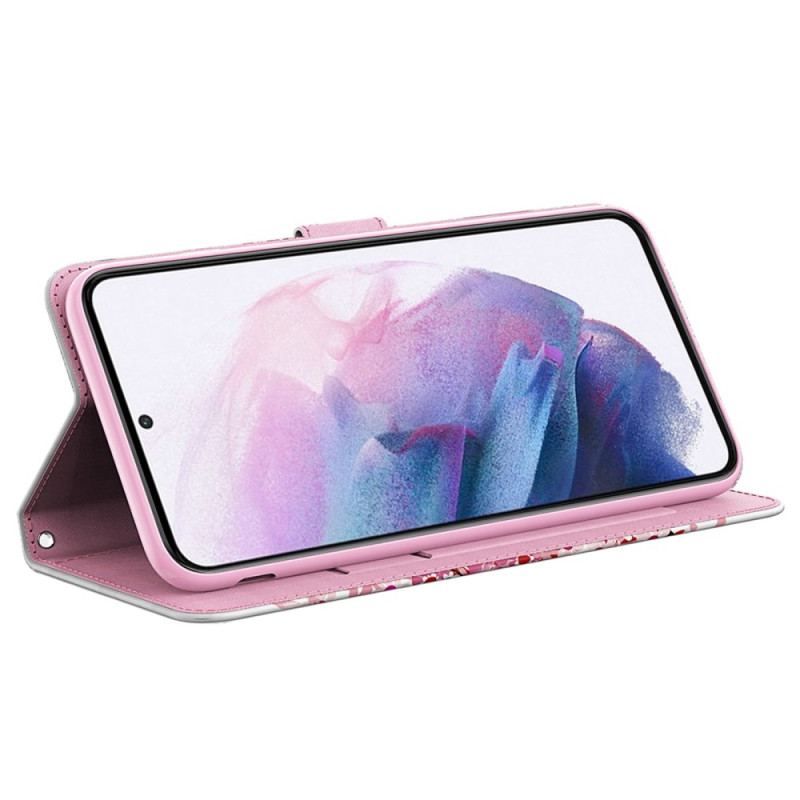 Flip Cover Samsung Galaxy A14 / A14 5G Rødt Træ