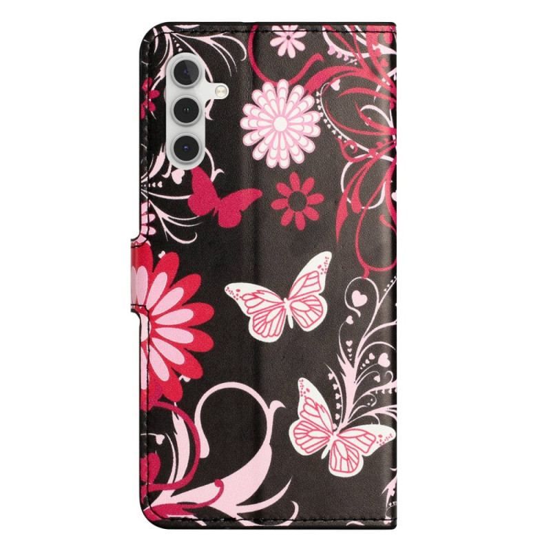 Flip Cover Samsung Galaxy A14 / A14 5G Sommerfugle