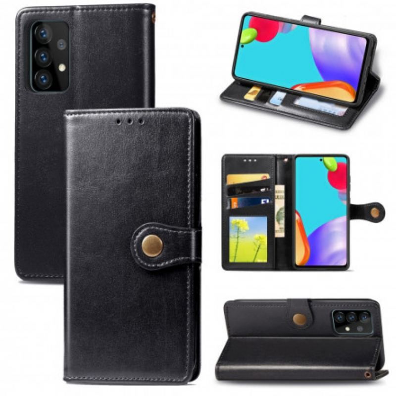 Flip Cover Samsung Galaxy A52 4G / A52 5G / A52s 5G Kunstlæder Og Vintage Lås