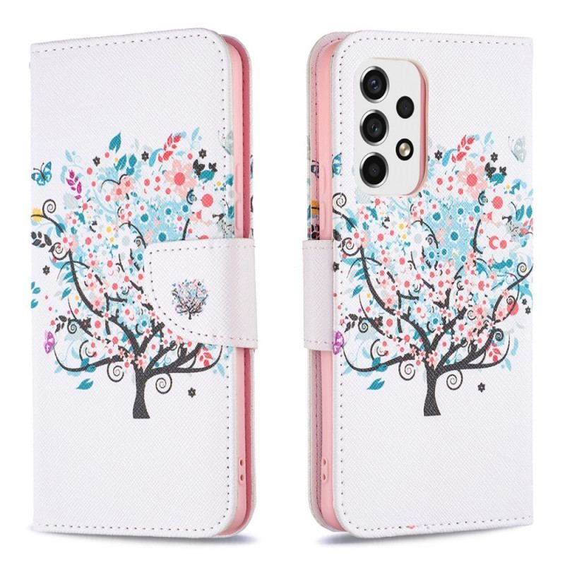 Flip Cover Samsung Galaxy A53 5G Blomstret Træ