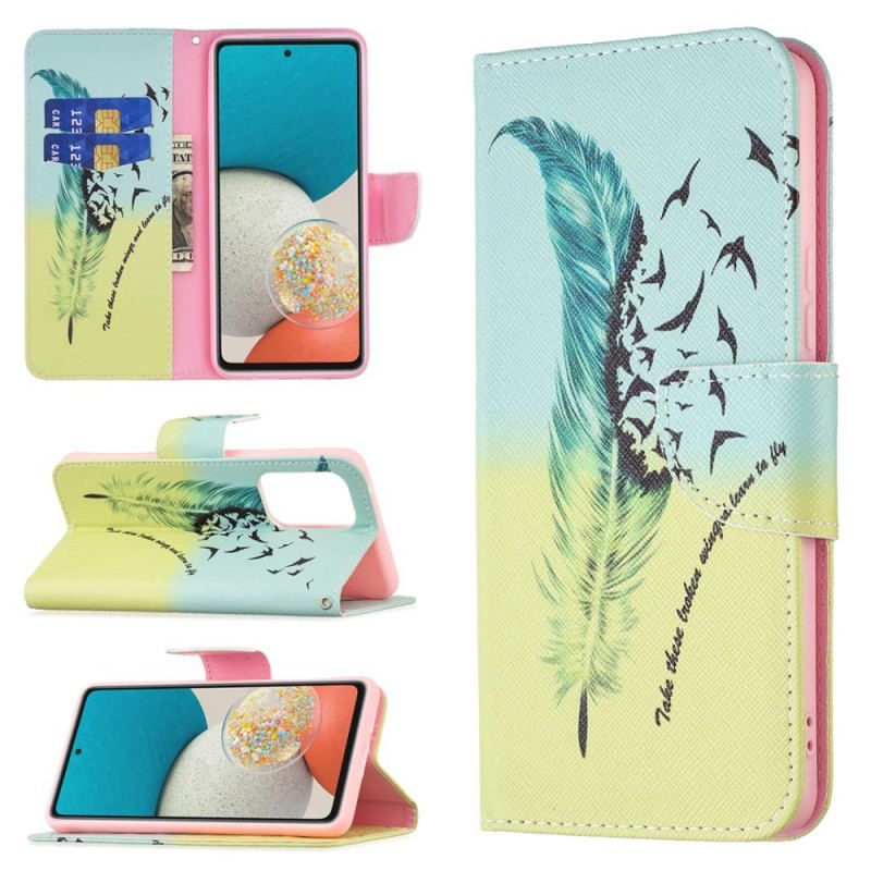 Flip Cover Samsung Galaxy A53 5G Lære At Flyve