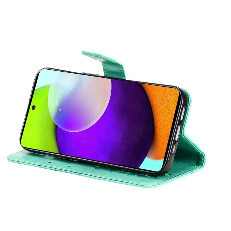 Flip Cover Samsung Galaxy A53 5G Med Snor Kæmpe Sommerfugle Med Rem