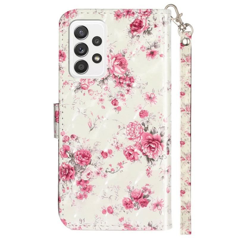 Flip Cover Samsung Galaxy A53 5G Med Snor Rem Liberty Flowers