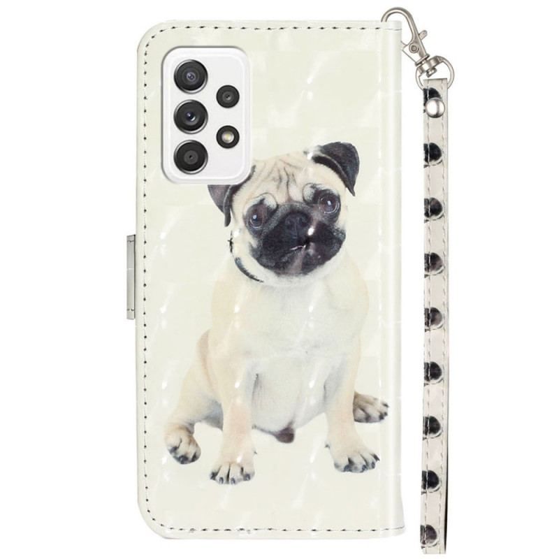 Flip Cover Samsung Galaxy A53 5G Med Snor Thong Hund