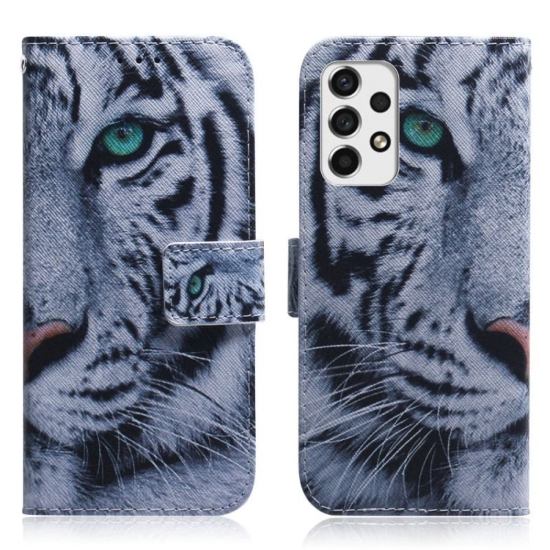 Flip Cover Samsung Galaxy A53 5G Tiger Ansigt