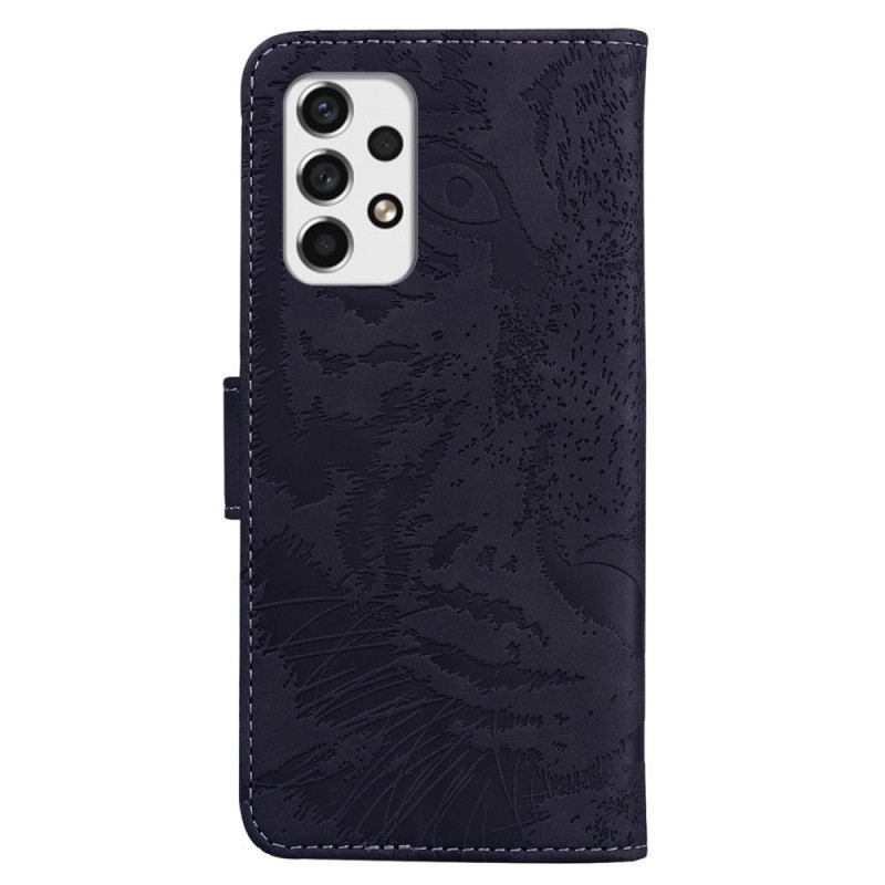 Flip Cover Samsung Galaxy A53 5G Tiger Fodaftryk