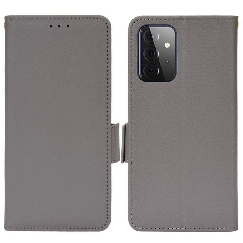 Flip Cover Samsung Galaxy A53 5G Traditionelt Litchi Imiteret Læder