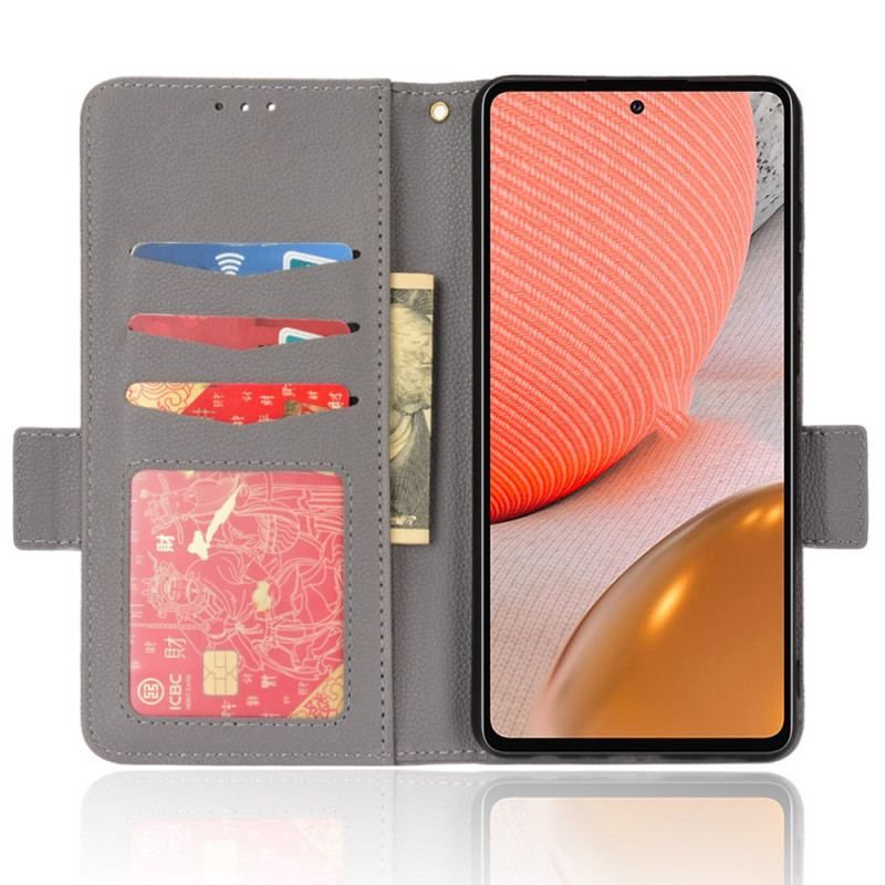 Flip Cover Samsung Galaxy A53 5G Traditionelt Litchi Imiteret Læder