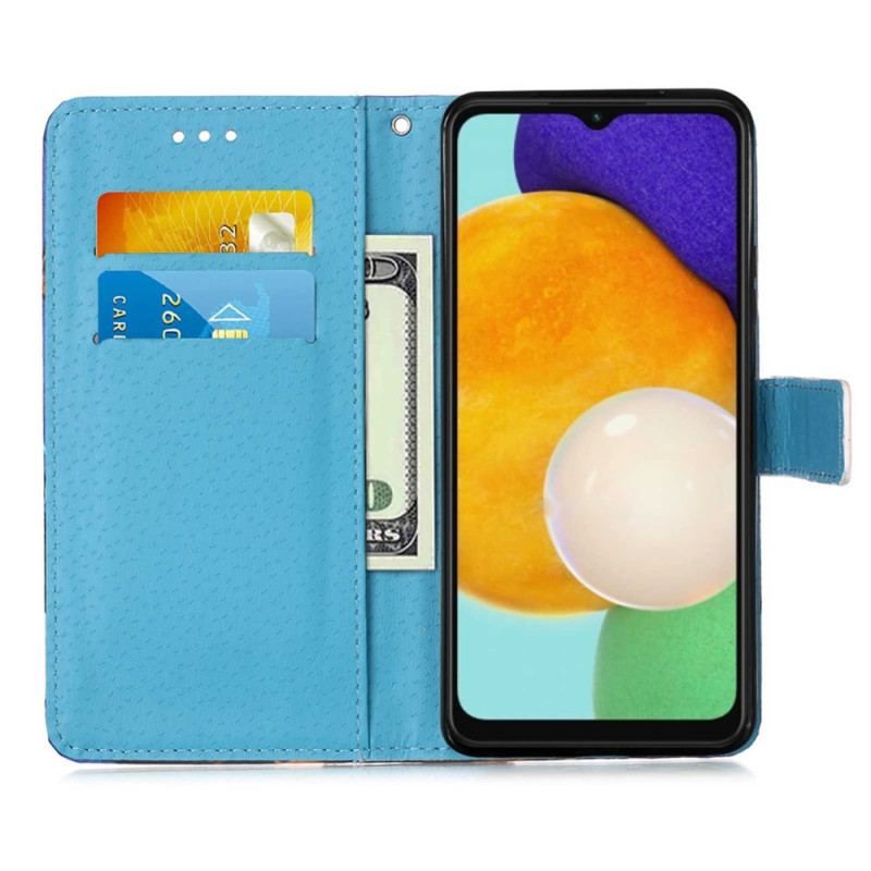 Flip Cover Samsung Galaxy A54 5G Eiffeltårnets Sommerfugle