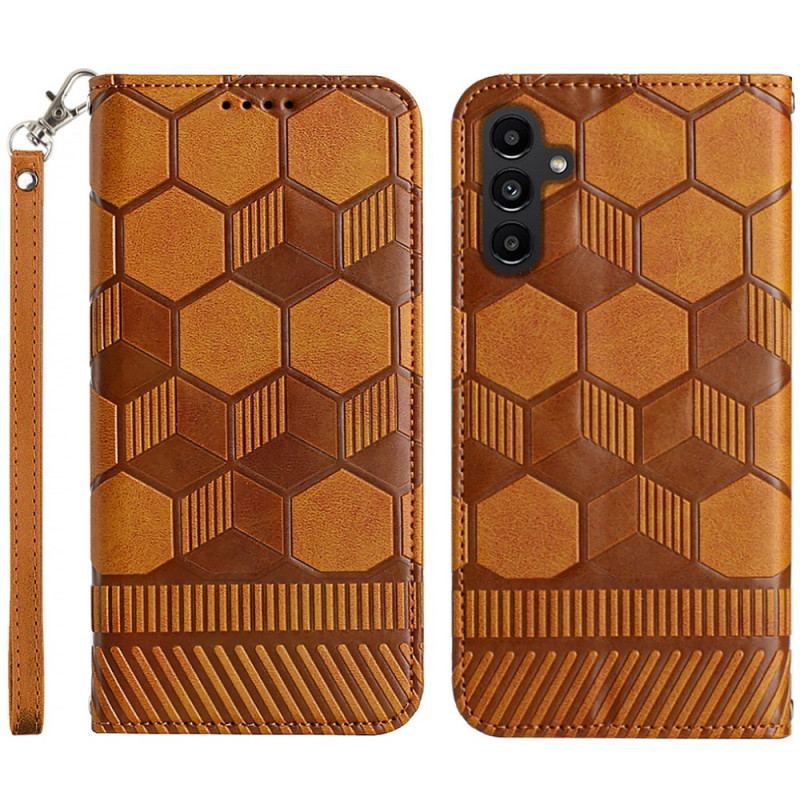 Flip Cover Samsung Galaxy A54 5G Fodboldbold Mønster