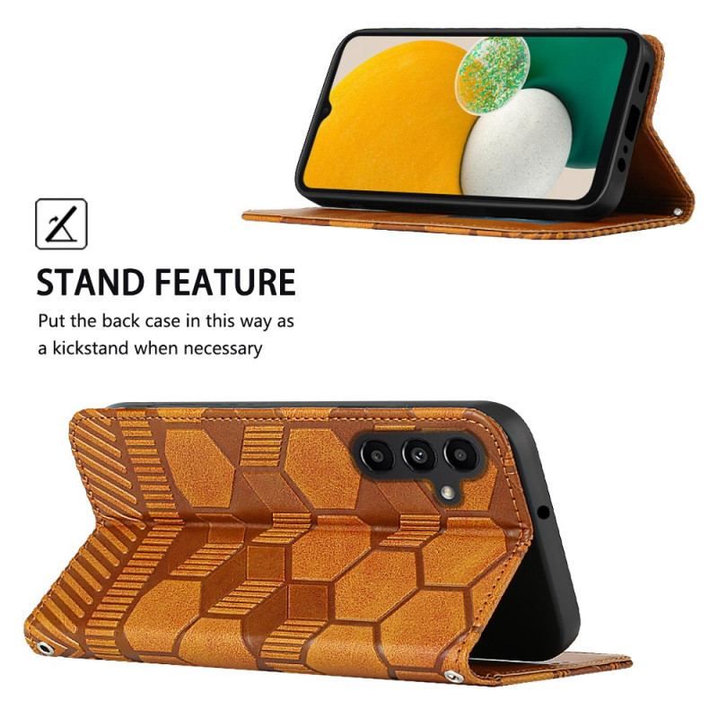 Flip Cover Samsung Galaxy A54 5G Fodboldbold Mønster