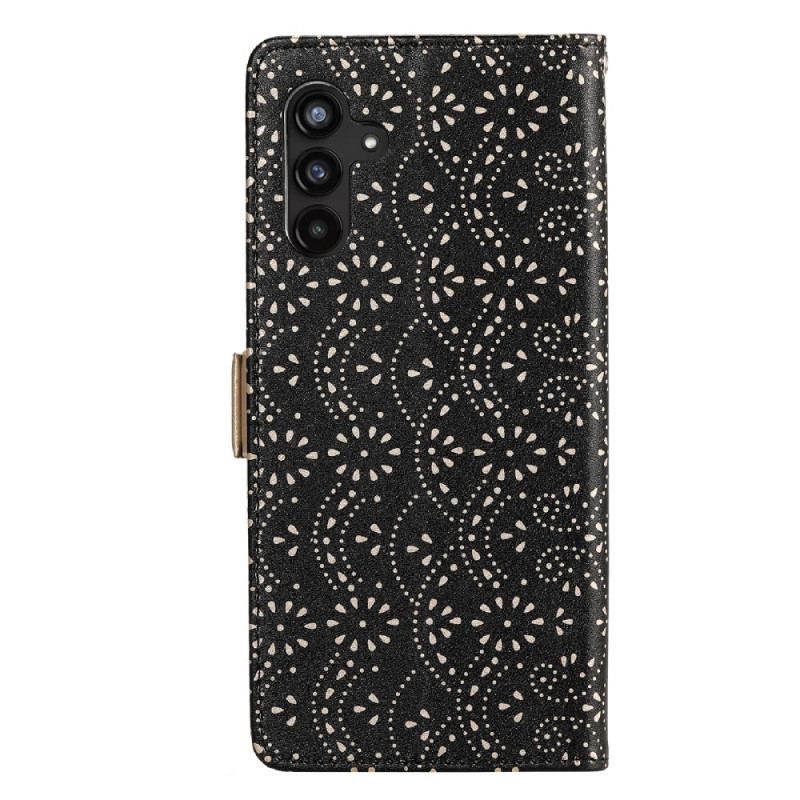 Flip Cover Samsung Galaxy A54 5G Med Snor Blonderrem Møntpung