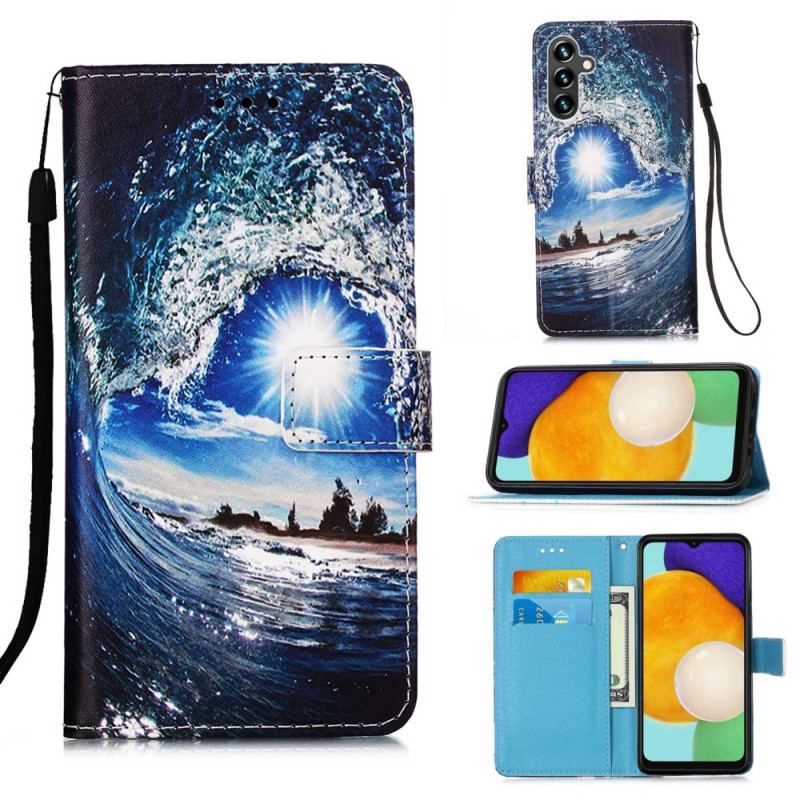 Flip Cover Samsung Galaxy A54 5G Med Snor Elsker Thong Wave