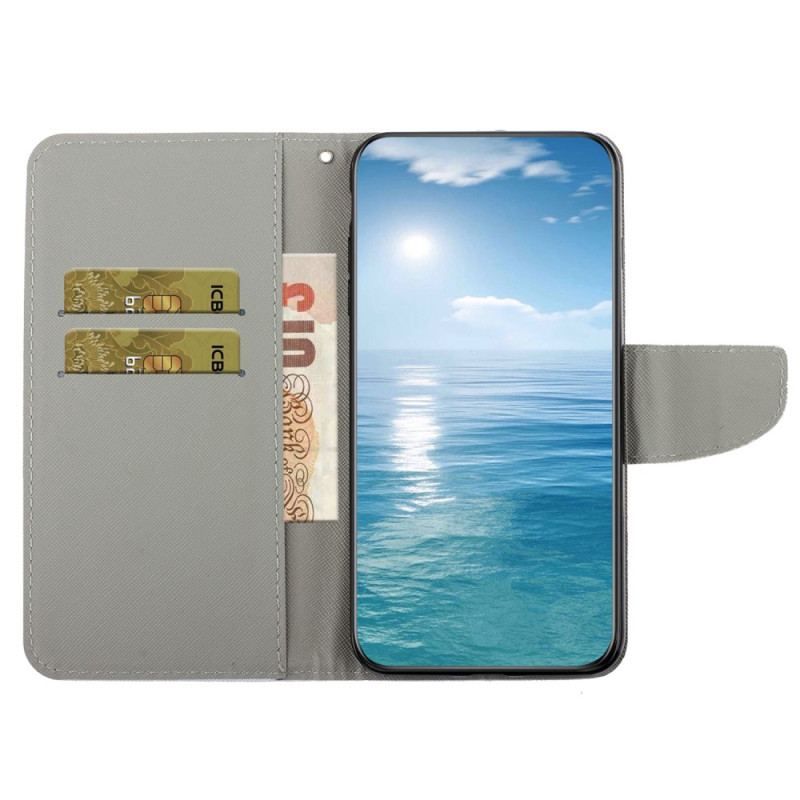 Flip Cover Samsung Galaxy A54 5G Med Snor Inkognito Giraffer I Lanyard