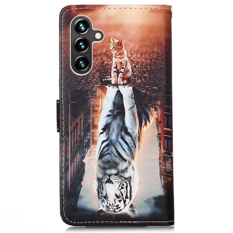 Flip Cover Samsung Galaxy A54 5G Med Snor Strappy Kitten Dream