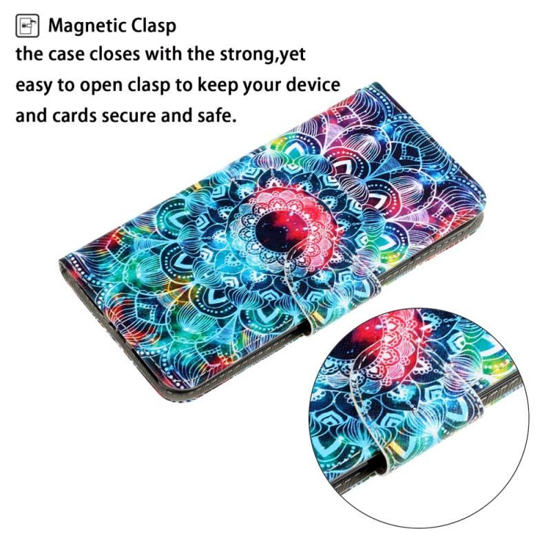 Flip Cover Samsung Galaxy A54 5G Med Snor Strappy Mandala