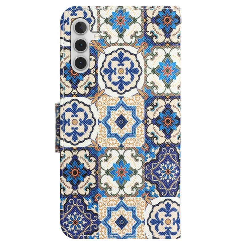 Flip Cover Samsung Galaxy A54 5G Med Snor Strappy Patchwork