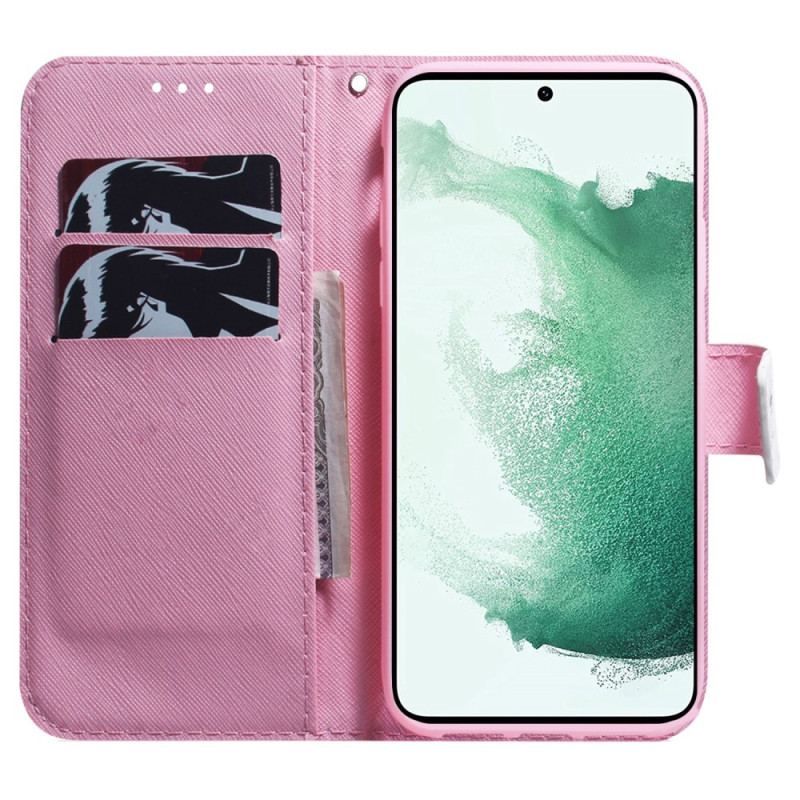 Flip Cover Samsung Galaxy A54 5G Med Snor Vintage Strappy Blomst