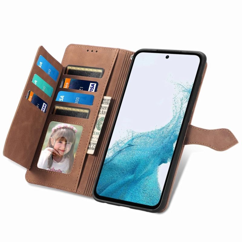 Flip Cover Samsung Galaxy A54 5G Møntpung Med Blonder