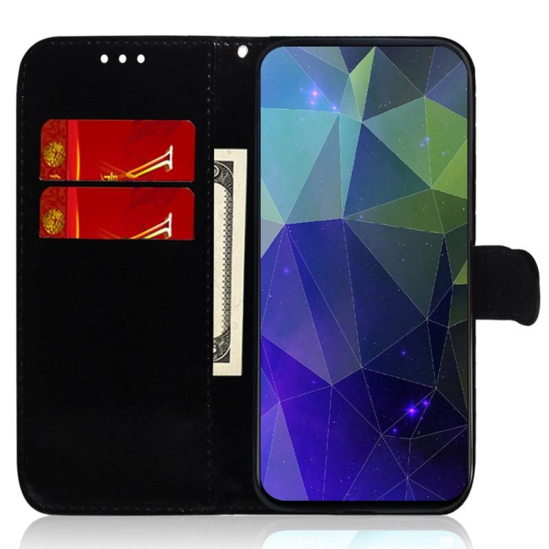 Flip Cover Samsung Galaxy A54 5G Spejl Og Snor