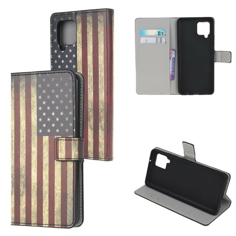 Flip Cover Samsung Galaxy M12 / A12 Amerikansk Flag