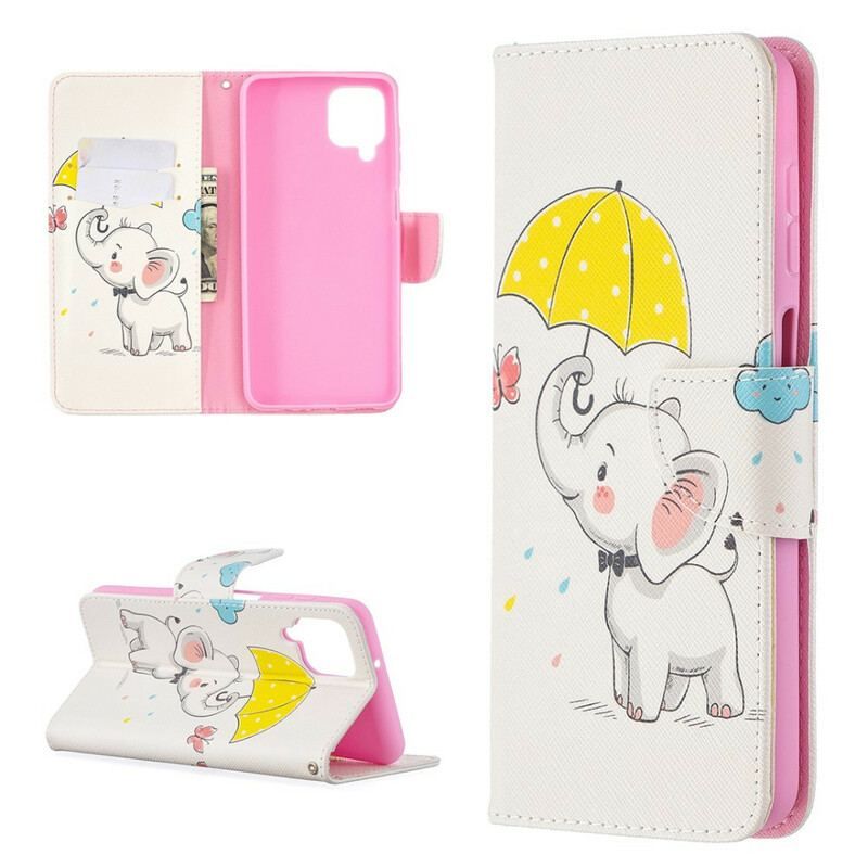 Flip Cover Samsung Galaxy M12 / A12 Baby Elefant