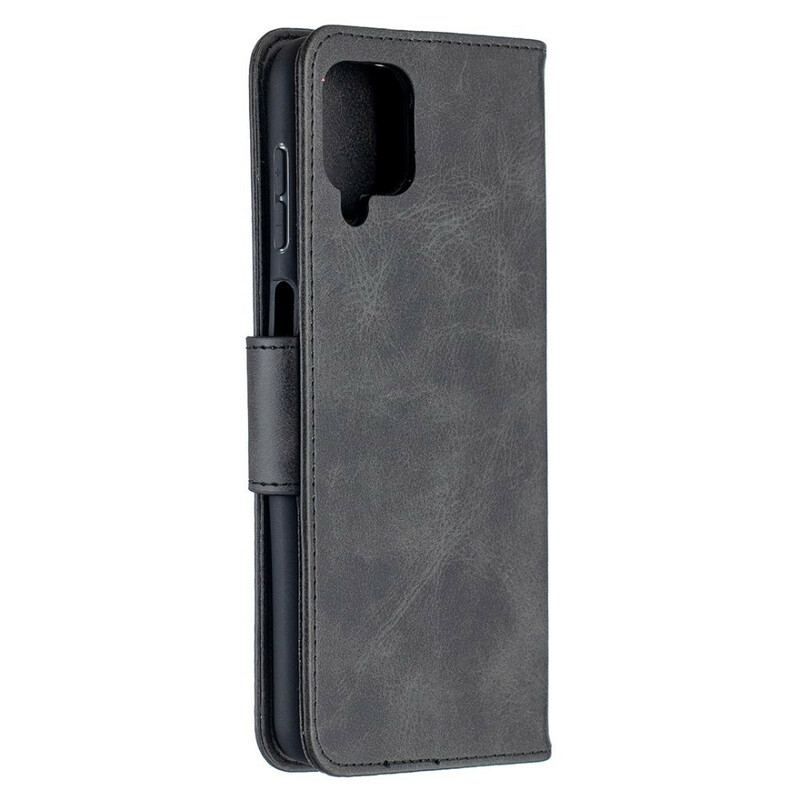 Flip Cover Samsung Galaxy M12 / A12 Læder Cover Glat Flap Skrå