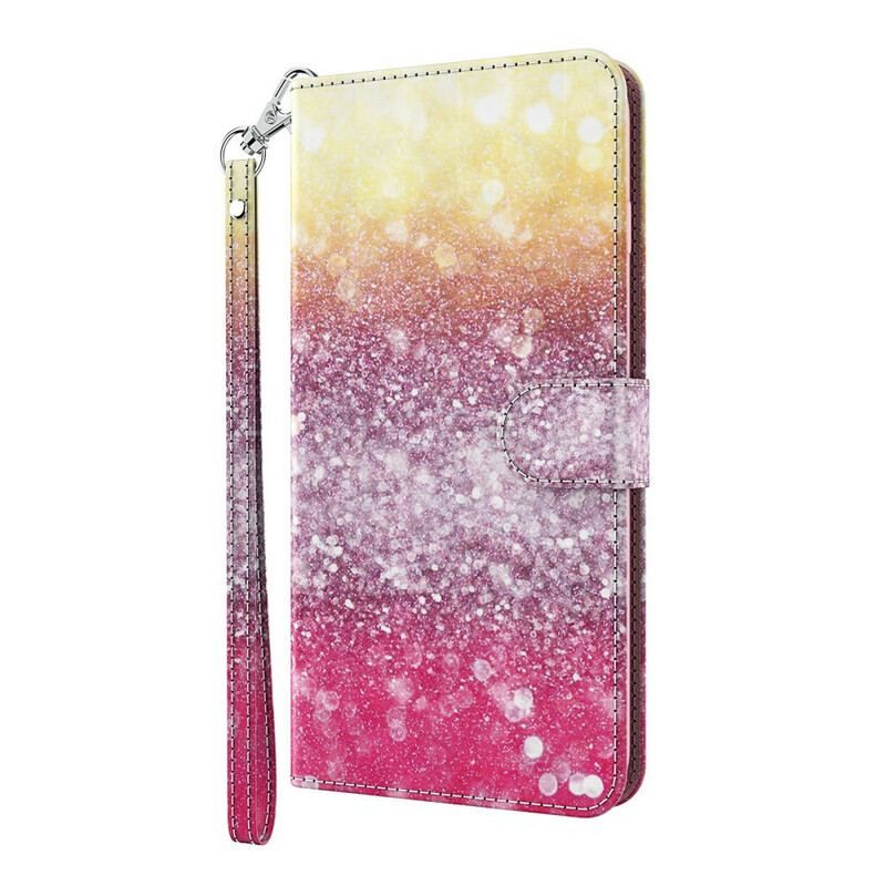 Flip Cover Samsung Galaxy M12 / A12 Magenta Glitter Gradient