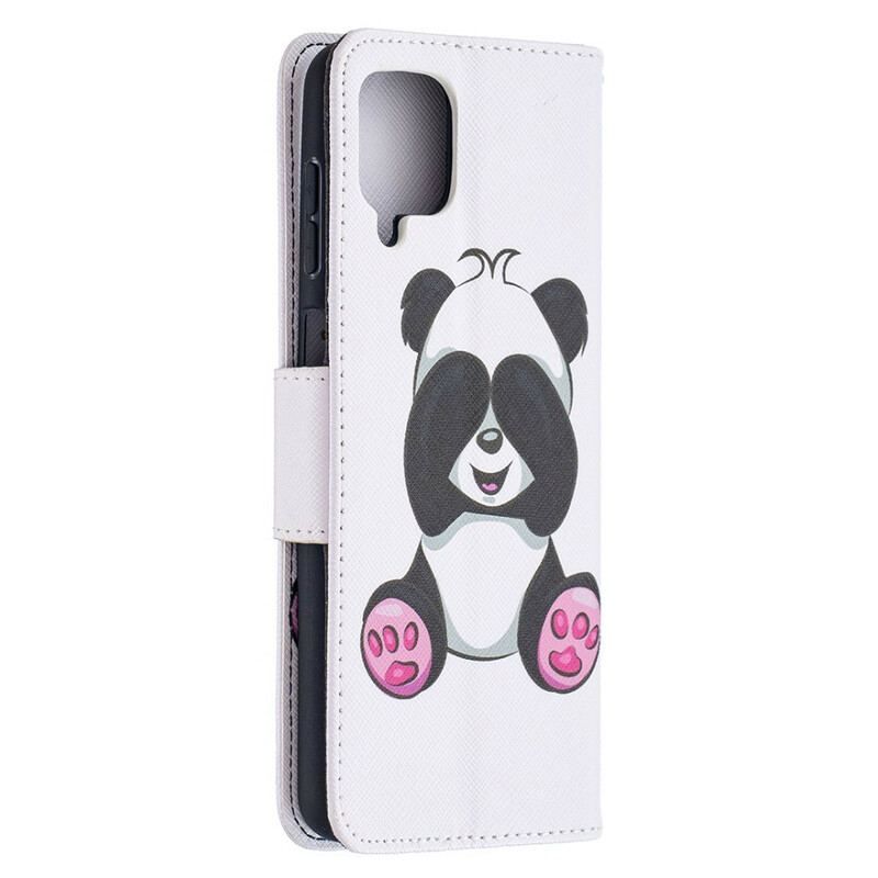 Flip Cover Samsung Galaxy M12 / A12 Panda Sjov