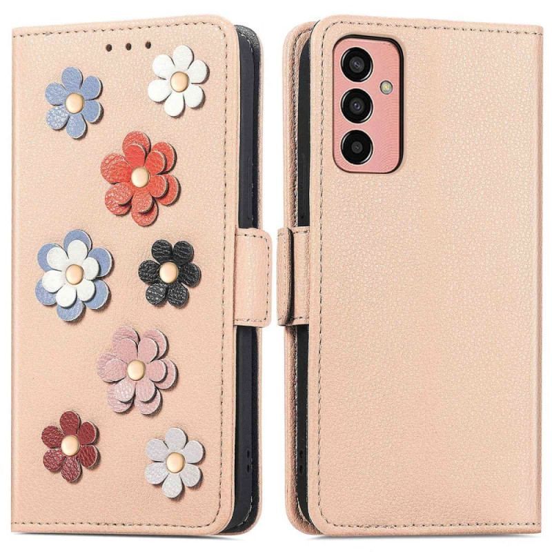 Flip Cover Samsung Galaxy M13 3d Blomster